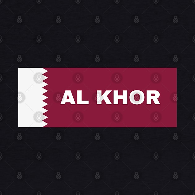 Al Khor City in Qatar Flag by aybe7elf